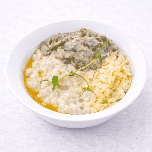 Фото Каша с грибным жульеном